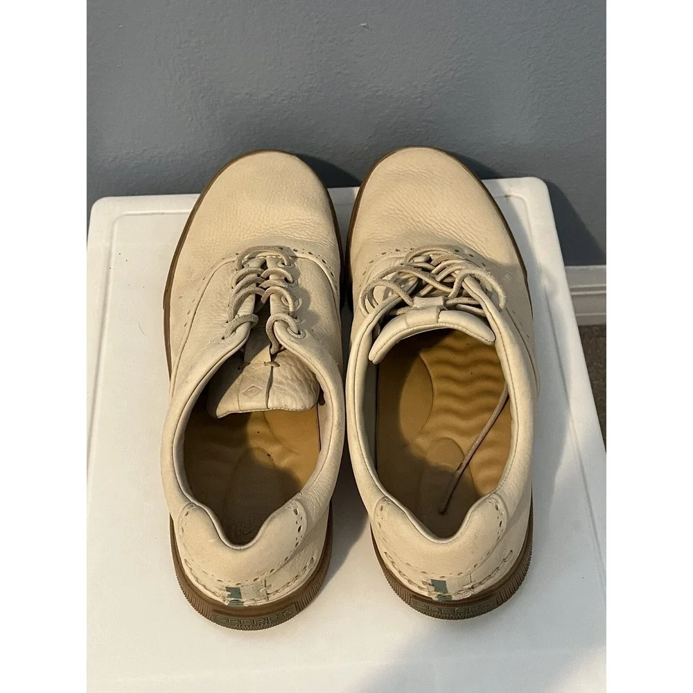 Sperry Men's Striper Tan Beige Sz 8 Shoe Laced STS24630